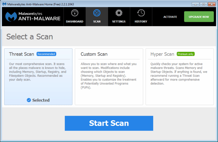 Advanced malware removal software